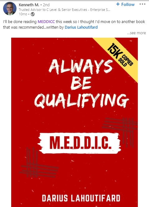 Always Be Qualifying - Darius Lahoutifard - MEDDIC MEDDPICC